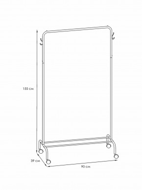 ВНП 299 М Вешалка гардеробная "Радуга 2" Медный антик в Тюмени - tumen.ok-mebel.com | фото 2