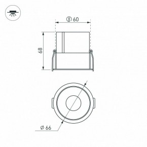 Встраиваемый светильник Arlight ATLAS 037185(1) в Тюмени - tumen.ok-mebel.com | фото 4