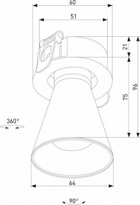 Встраиваемый светильник Elektrostandard Bell 25097/LED 8W 3000K белый в Тюмени - tumen.ok-mebel.com | фото 5