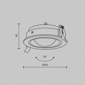 Встраиваемый светильник Maytoni Lens DL105-12W3K-B в Тюмени - tumen.ok-mebel.com | фото 9