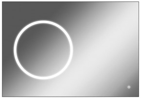 Зеркало Eclipse 100 black с подсветкой Sansa (SE1032Z) в Тюмени - tumen.ok-mebel.com | фото