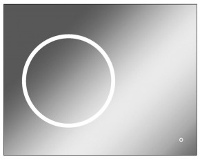 Зеркало Eclipse 90 black с подсветкой Sansa (SE1031Z) в Тюмени - tumen.ok-mebel.com | фото