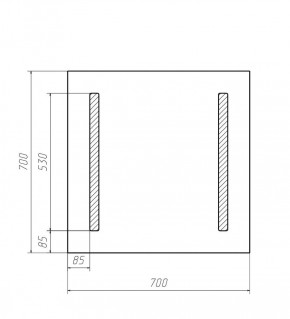 Зеркало Good Light 2-70 с подсветкой Домино (GL7012Z) в Тюмени - tumen.ok-mebel.com | фото 6