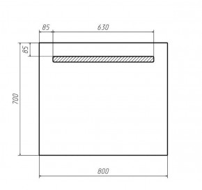 Зеркало Good Light 80 с подсветкой Домино (GL7008Z) в Тюмени - tumen.ok-mebel.com | фото 2